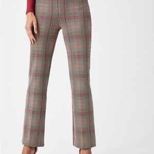 Spanx The Perfect Pant, Kick Flare in Orange Pop Plaid Jacquard